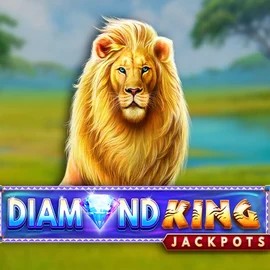 Diamond King Jackpots slot logo by SpinPlay Games at Spinstein Casino