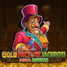 Gold Factory Jackpots Mega Moolah logo – Jackpots by Aurum Signature Studios at Spinstein Casino